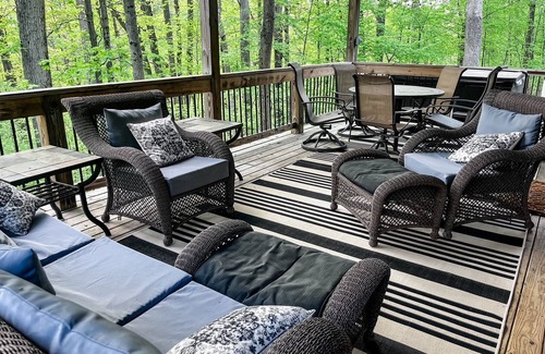 Butler Cabin | Pine Lane is your cozy, pet-friendly escape -w/hot tub, fire pit, & peaceful vibes near Mohican