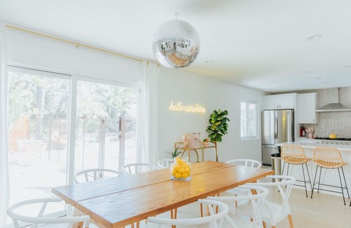 Fire Mountain House | Pink Paradise Inn - 5 BR Fun Retro Home w/Pool