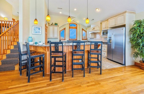 Wind Over Waves House | Premier Soundfront Dog Friendly w/Pool, Hot Tub, Elevator, Pier, Home Theater