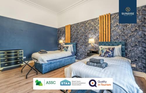 Dundee Apartment | PRESIDENTIAL APARTMENT, Family Home, Luxury Bedrooms, 2 Rooms, 1 King Bed, 2 Single Beds, Free WiFi, Free Parking, Tourists, Business Travelers, Relocation, Beautiful River Views, - Long Stays, INVOICE and REDUCED PRICE are only via SUNRISE SHORT LETS Dun