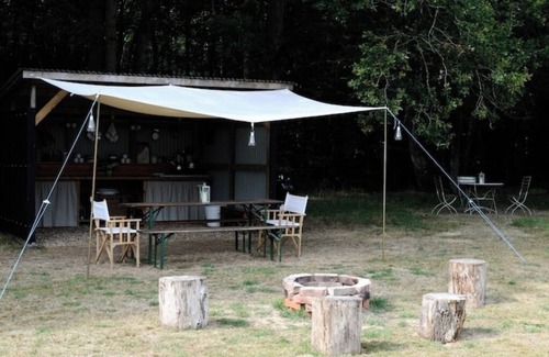 Wavehorne RV Rental | Private Luxury Campsite in Woodland Meadows.