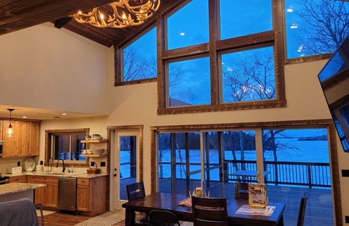 Longville Cabin | Private Newly Built Woman Lake Cabin with Detached Barn Style Bunk House