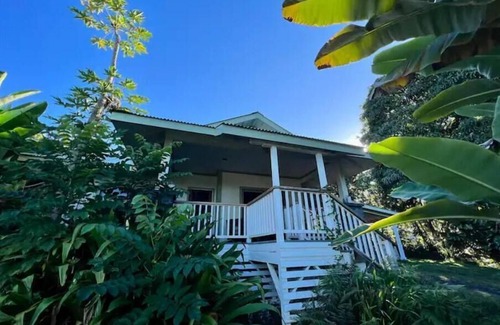 Kealakekua House | Private paradise organic farm stay with ocean view, nestled in banana grove