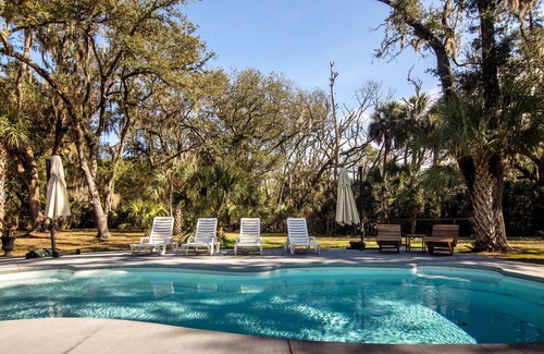 Edisto Island House | Private Showplace w/ Pool; Multiple Decks; Poolside Gazebo; 3 Miles to Beach Access; Cable TV/WiFi