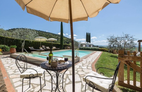 Montaione Villa | Private Villa with WIFI, private pool, A/C, TV, patio, panoramic view, close to San Gimignano