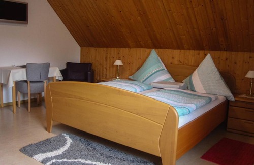 Schillingen Bed & Breakfast | Privatpension Haus Wildgarten - Double room, shower or bath, WC, 1 bedroom