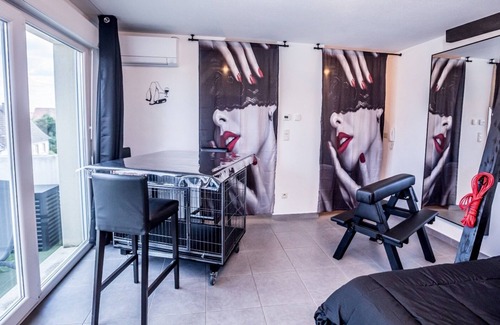 Walbourg Apartment | PRoJET KUROI - Love Room - Swing, Spanking bench, Cage, Cross, Tantra