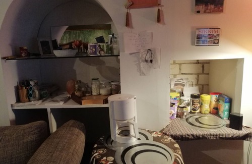 Schafhof House | Quiet basement apartment courtyard sauna mini gym & table football