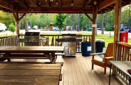 Cave Junction Apartment | Raven’s Myth - Luxury Glamping 16' Tipi - Restrooms and Showers are only a short walk away.