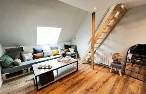 Fermanville Apartment | Relaxation area 300m from Cap Levi beach La Mondree Fermanville