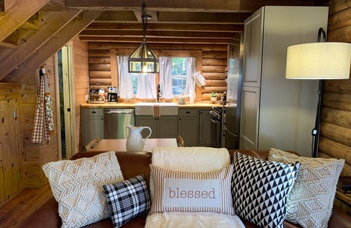 Mentone Cabin | Remodeled log cabin near DeSoto Falls & Mentone