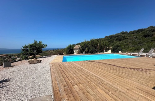 Coggia House | Rez de Villa , Piscine vue mer