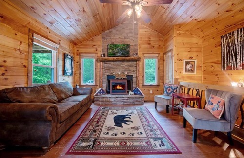 Mineral Bluff House | Ricks Retreat-Log Cabin, near Blue Ridge, hot tub