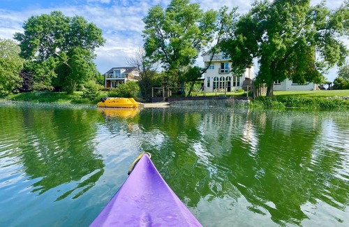Tourville-la-Riviere House | Riverhouse with pedal boat, canoës , direct accès river, bicycles, fishing rods
