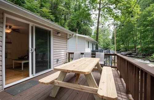 Bat Cave Cabin | Rocky River Retreat - Pet Friendly, Riverfront!