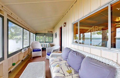 Palermo House | Rustic dog-friendly waterfront home with screened porch, dock, firepit, 2 kayaks