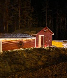 Norsjo House | Rustikale Stuga am See in schwedisch Lappland