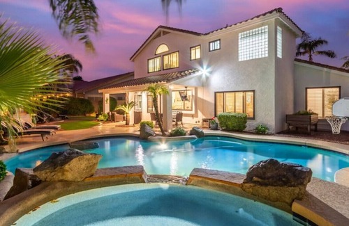 Paradise Park Vista House | Scottsdale Luxury Home w/ Pool, Games and Fire pit