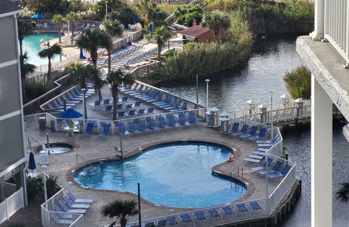 Arcadian Shores Apartment | Seawatch ResortnFamily-friendly, 1-bedroom with ocean view and beach access.