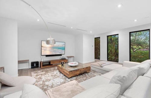 Country Club Section Villa | Secluded and Modern Lux Miami Villa w/Waterfall Pool