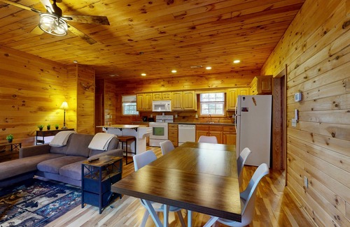 Idlewild House | Secluded retreat home near lake with central AC, W/D, & games