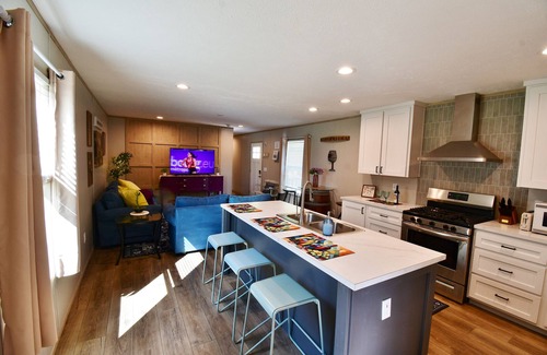 Bath House | Secluded Retreat - Kamp Keuka - Colorful & Spacious 3BR Getaway in Wine Country