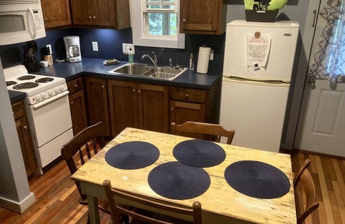 Elkin Cabin | Secluded Woodland Cabin Rental with Hot Tub in Yadkin Valley Wine Region