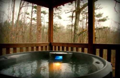 Elkin Cabin | Secluded Woodland Cabin Rental with Hot Tub in Yadkin Valley Wine Region