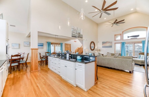 Ocean Isle Estates House | Semi oceanfront Avon home w/private pool, hot tub, elevator, & rec room!