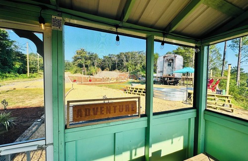 Sayre Cabin | Sleeper Train Car on the River! Campground Type Property. 100 acres!