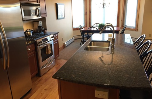North Troy Condo | Spacious 2-BR Ski-in, Ski-out Jay Peak Village Condo, right on trail. A/C incl!