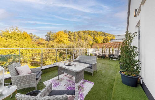 Helmsange Apartment | Spacious 3BR/2BA | Terrace + Free Parking