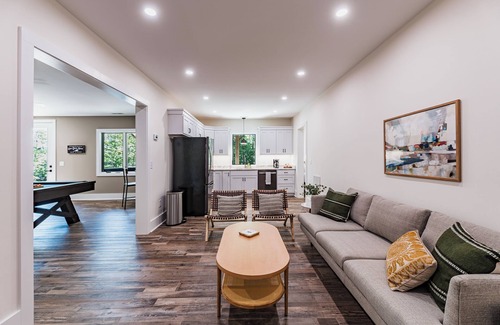 Lake Lure House | Spacious & Modern Rumbling Bald Retreat! Hot Tub, Fire Pit, Game Room