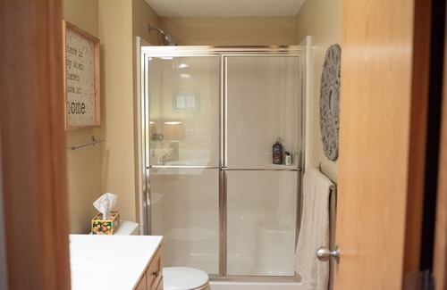 Shakopee House | Spacious private lower level overlooking pond!