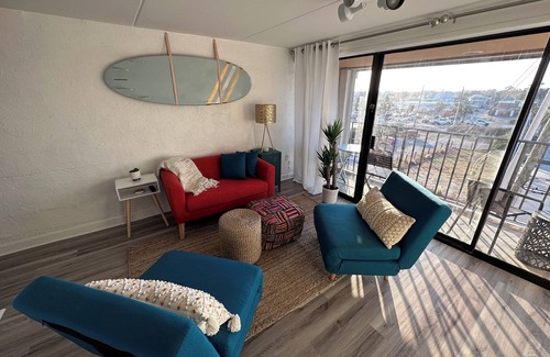 Carolina Beach Condo | Steps to the Sand · Boardwalk Retreat with Private Beach Access + Elevator