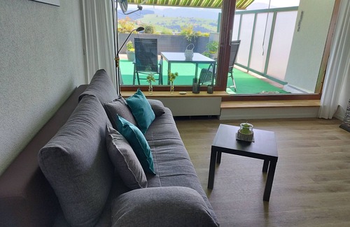 Irsengund Apartment | Studio Apartment 'Traumblick Appartement Oberreute' with Mountain View, Private Terrace and Wi-Fi