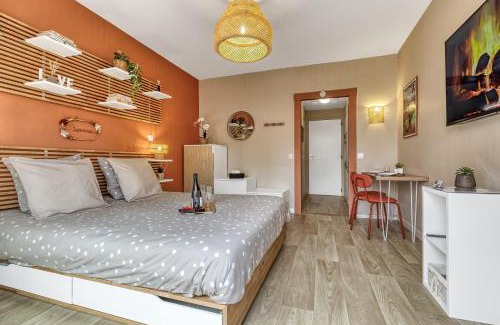 Aix-les-Bains City Center Apartment | Studio Victoria SPA, au coeur du centre-ville CABINE HAMMAM -WIFI -GRAND LIT DOUBLE QUEEN SIZE 160x200cm