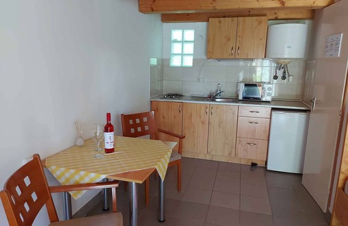 Balatonfoldvar Apartment | Studio with shady garden, washing machine and internet