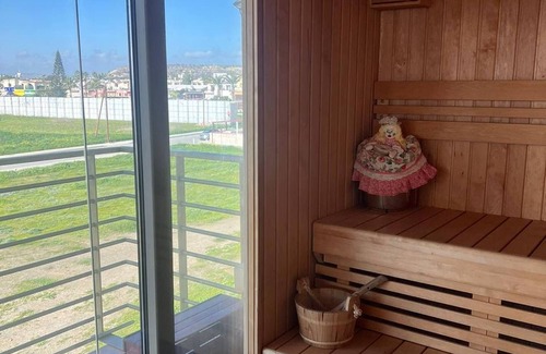 Oroklini Villa | Stunning Oroklini Villa with Ocean Views and Private Sauna