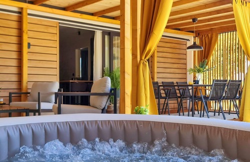 Krusevo House | Stunning private villa for 5 guests with A/C, WIFI, pool, hot tub, TV, terrace and pets allowed