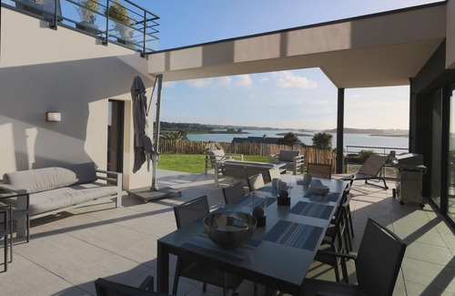 Pleumeur-Bodou Villa | Stunning villa with sea view Jacuzzi, sauna, and heated indoor pool