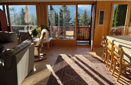 Martigny-Combe Apartment | Sunny Flat in Mountain Chalet with Panoramic Views