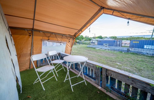 Frederiksted Southeast RV Rental | Sunset Villas"Tecoma Stans" Glamping Tent Walking Distance to the Beach