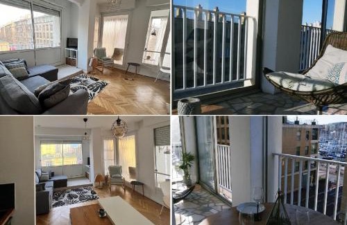 Hotel-de-Ville Apartment | Superbe Vue sur le Vieux Port 70 m2 avec une Terrasse & Parking