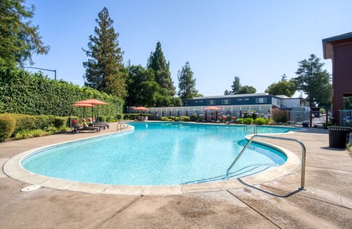 Campbell Apartment | Tasteful Campbell 1BR w/Pool, Parking, walk to Groceries, by Blueground