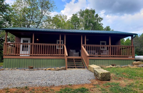 Langsville Cabin | The Bear Den Cabin with pond view.