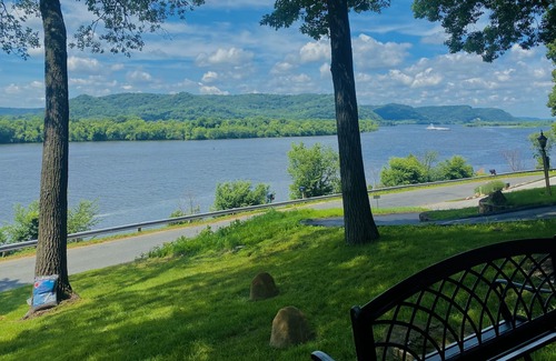 Trempealeau House | The BRD Nest Mississippi River views backdropped by majestic Minnesota bluffs