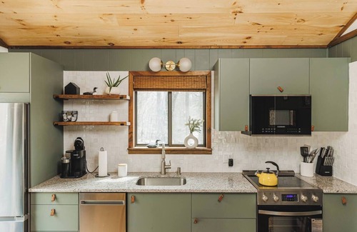 Cresco Cabin | The Little Black Cabin - Sauna, Hot Tub, Fire Pit