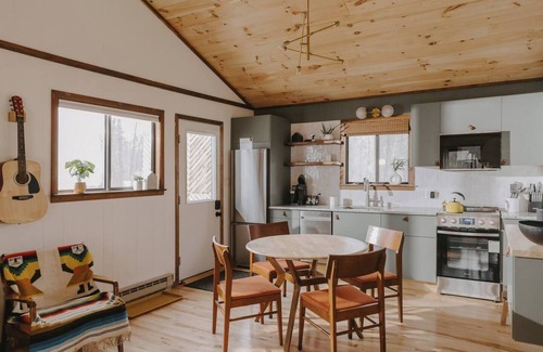 Cresco Cabin | The Little Black Cabin - Sauna, Hot Tub, Fire Pit