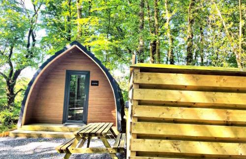 Llanybri Ski Chalet | The Pod-Hot Tub-Woodland Lodges-St Clears-Carmarthen